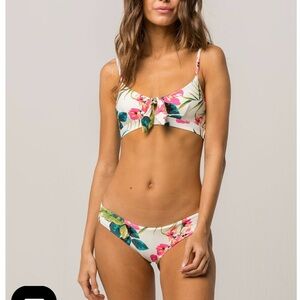 Billabong Floral Bikini - White and Pink